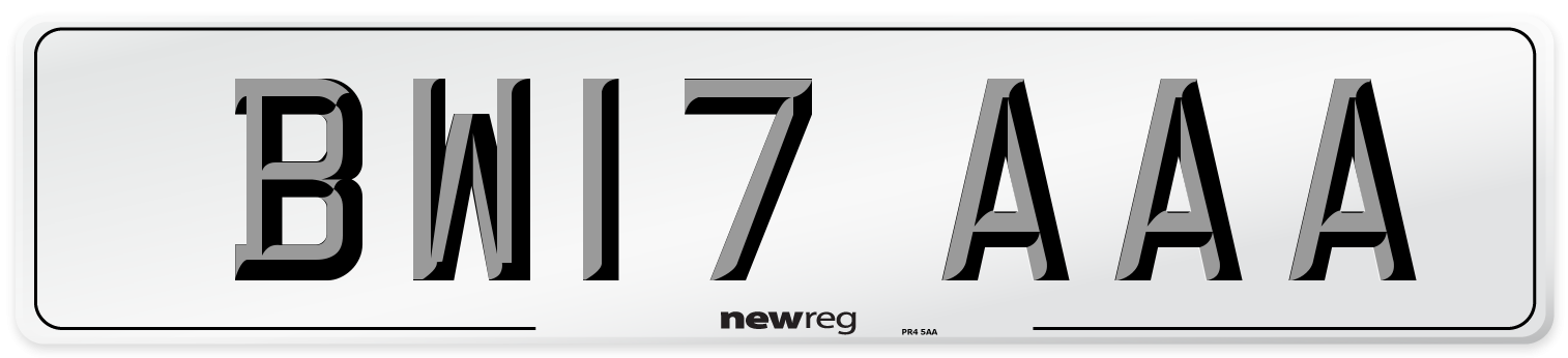 BW17 AAA Number Plate from New Reg